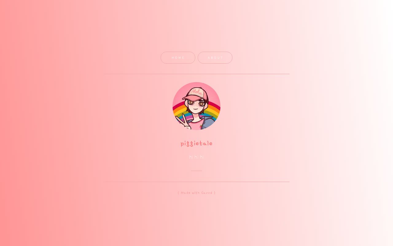 Carrd profile picture for @piggy